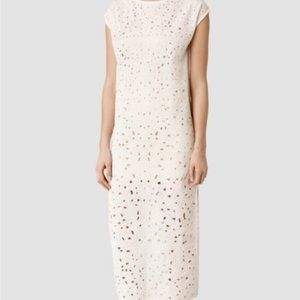 Allsaints Zepetelli Long Dress Cut Out Sheath Dress Sz 4 BNWT